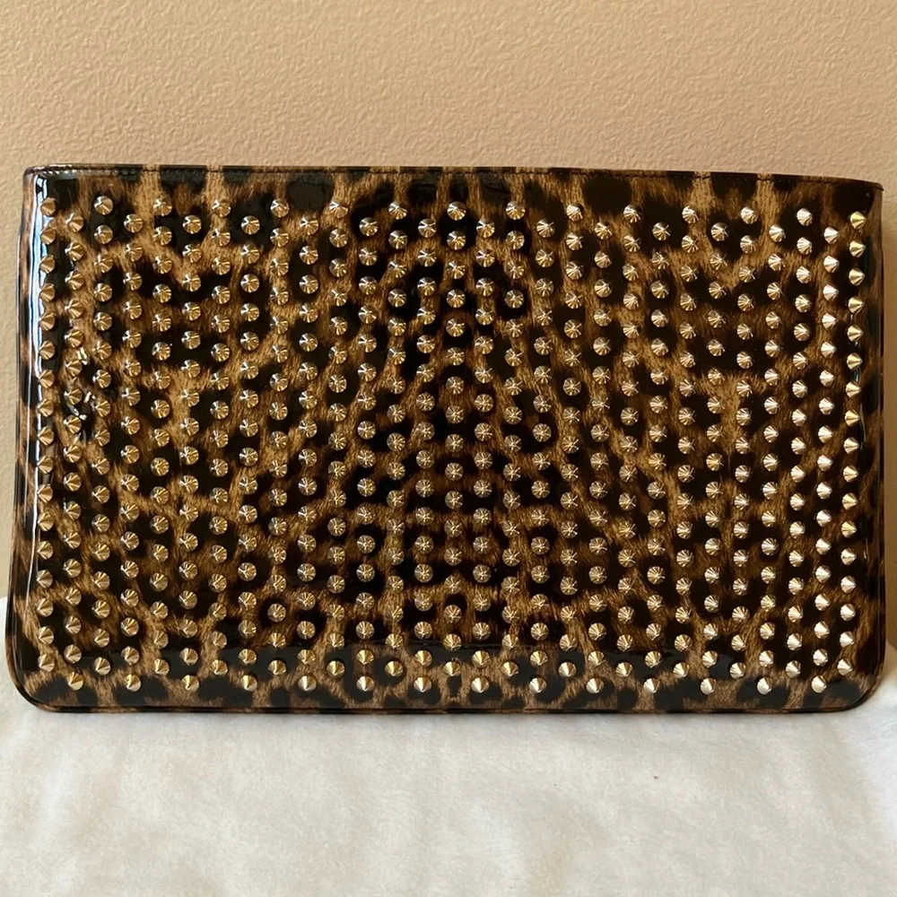 Christian Louboutin Loubiposh Animal print Crossbody Clutch